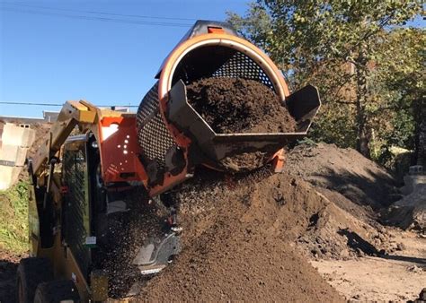 dirt tumbler skid steer|skid steer loader screener.